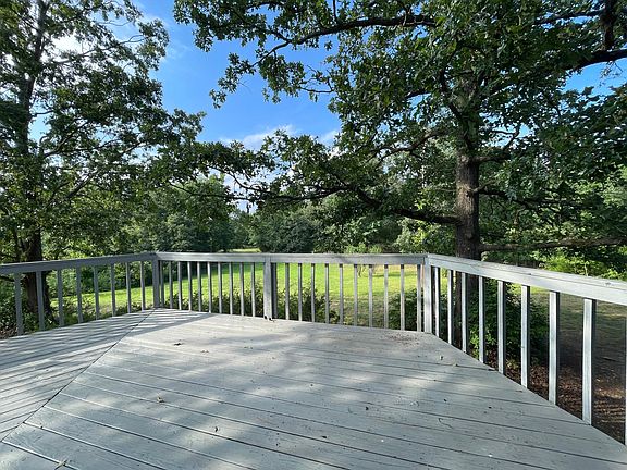 Large deck goes across the whole side of the house.