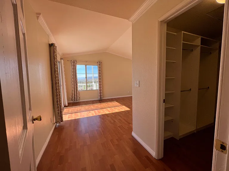 Master Bedroom w/Vaulted Ceilings w/direct access to deck - Walk in Closet