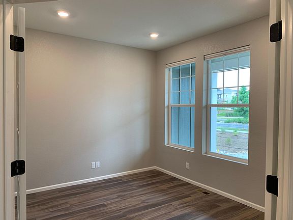 Main level office with french doors