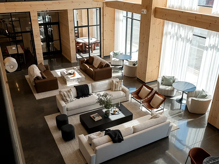 Resident Lounge Area & Fireplace