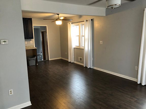 View of living room which flows into the kitchen