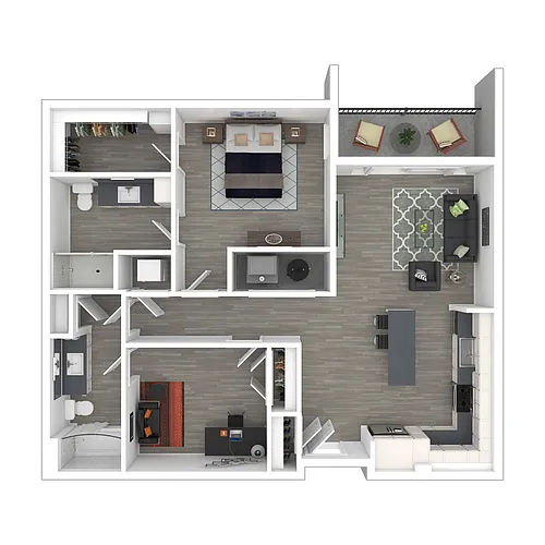 Floor plan 1B1 Den Ter