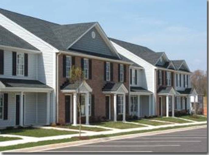 front of townhomes