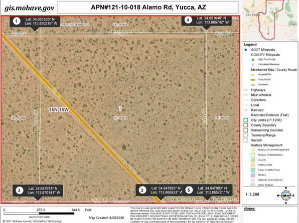 121-10-018 Alamo Road, Yucca, AZ 86438