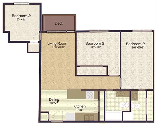 Floor plan 3 Bed CS