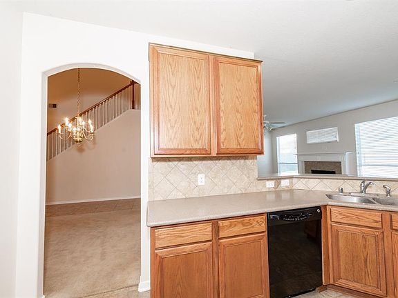 View to the formal dining room.