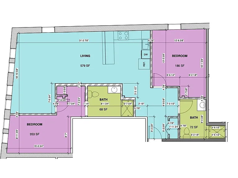 Floor Plan for Unit #501