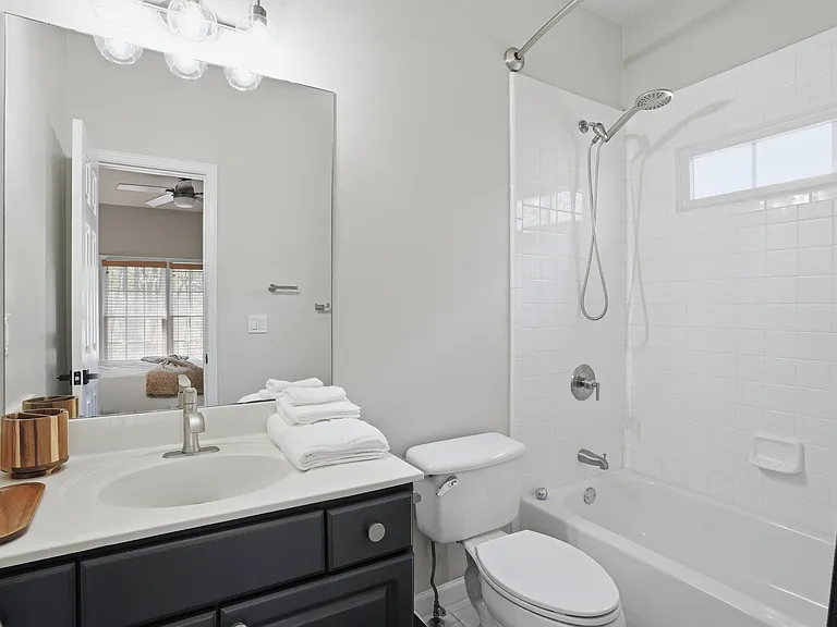 Private ensuite bathroom with clean, modern finishes
