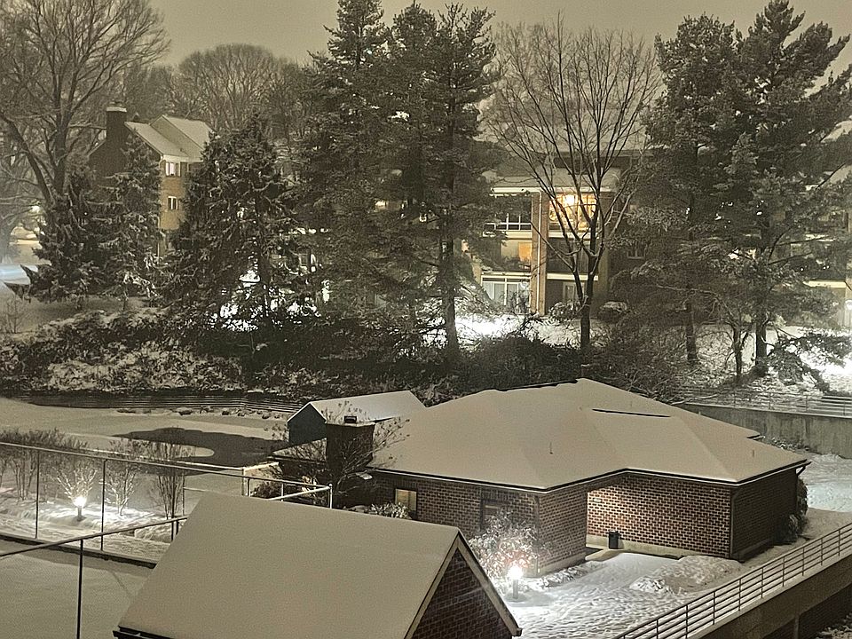 Snowy night from the balcony