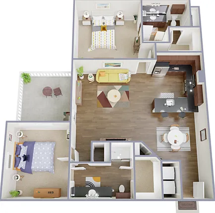 2 Bedroom, 2 Bathroom 2 Bedroom, 2 Bathroom