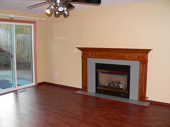 Family room includes a gas fireplace