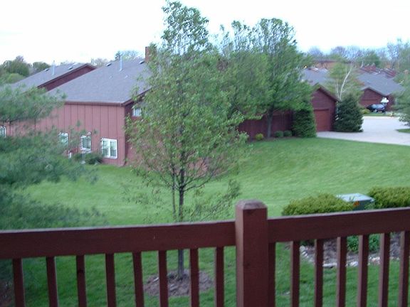 deck overlooks quiet common area