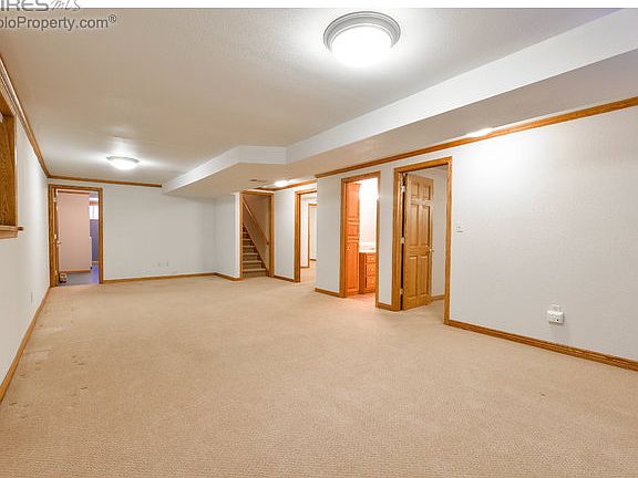 Family room in basement