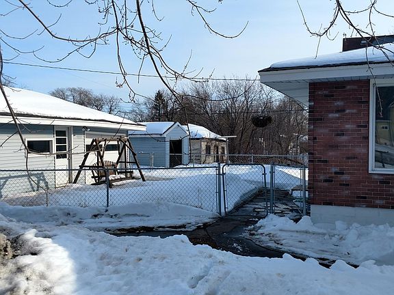 section of fenced yard