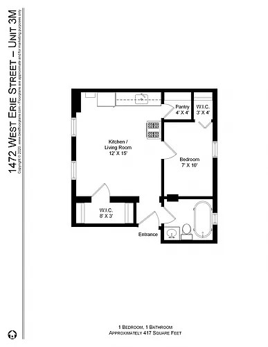 Floor plan One Bedroom
