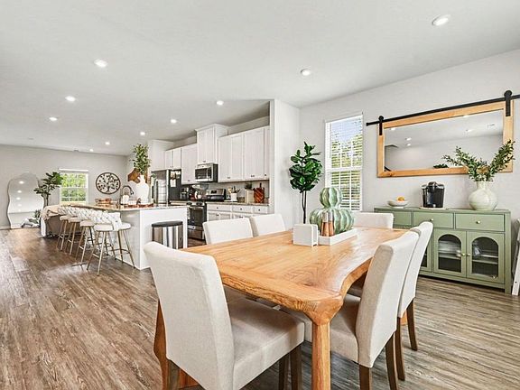 lots of space for dining furniture or a second living room area