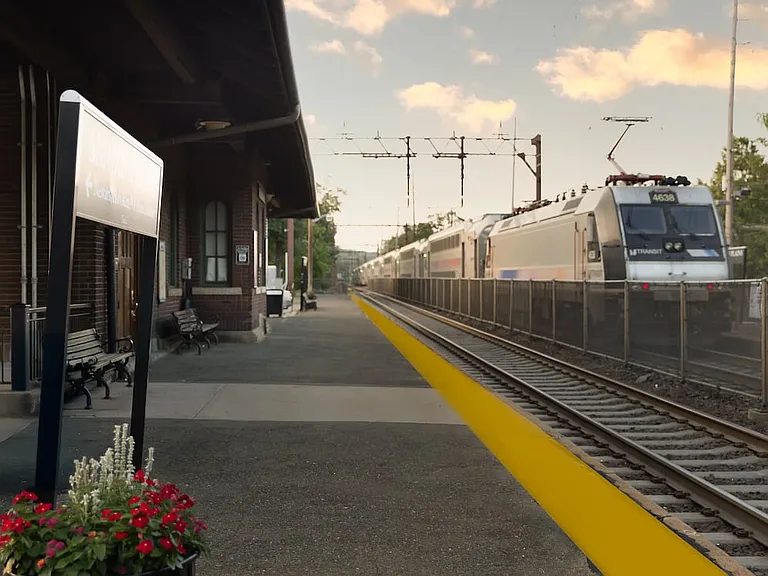 Minutes from Morris Plains Train Station, offering routes to New York City and Hoboken for an easy commute