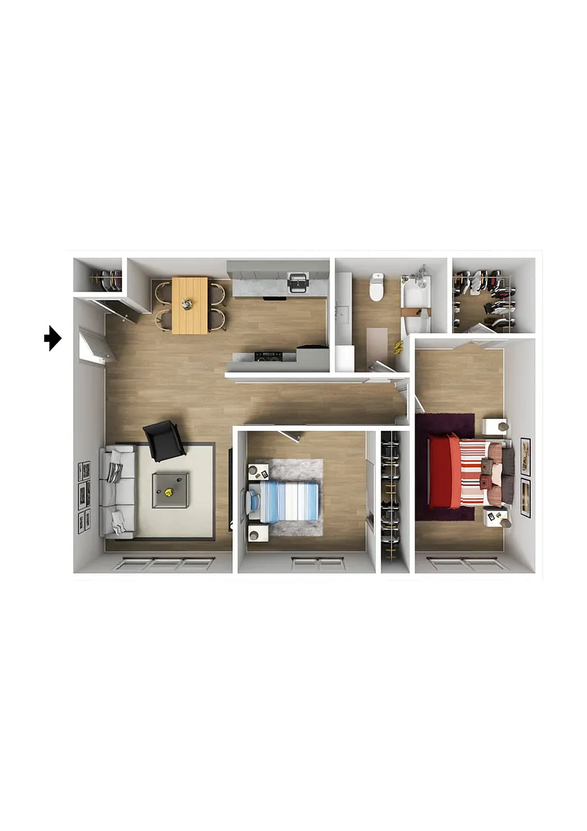 Floor plan CG Renovated 2x1