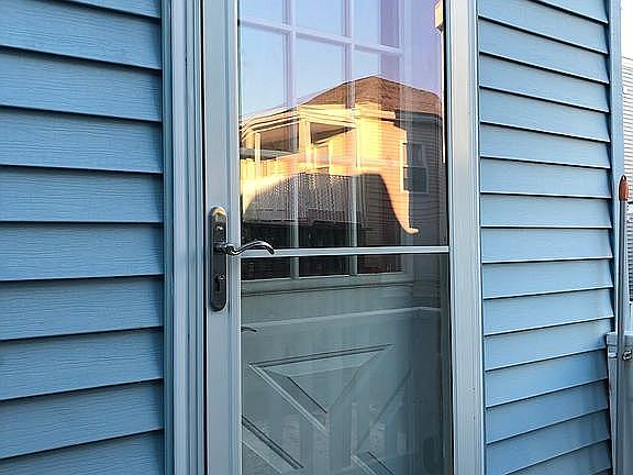 Side entrance..code entry