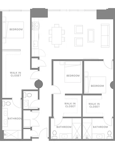 Floor plan Three Bedroom B