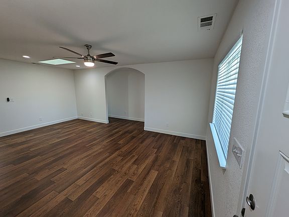 Living room and dining room