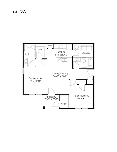 Floor plan 2 BR floor plan