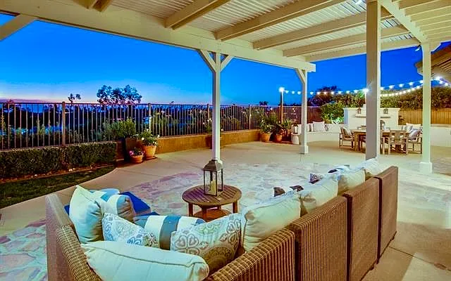 Professionally designed beautiful backyard with spectacular sunset views