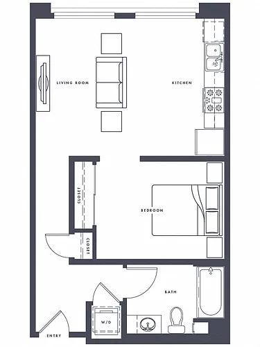 Floor plan Urban One Bedroom