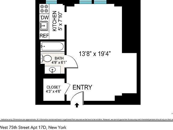 2nd image of 304 W 75th St APT 8D