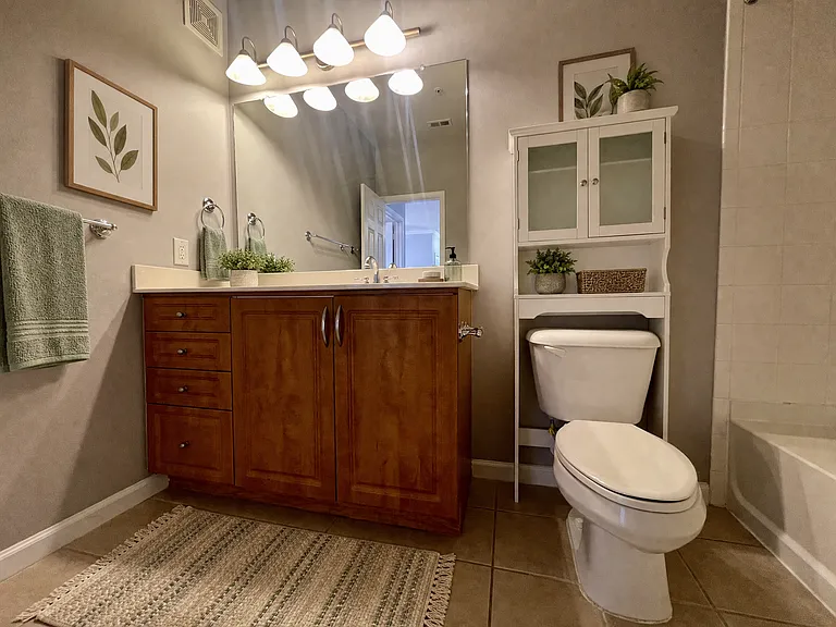 Virtually staged bathroom