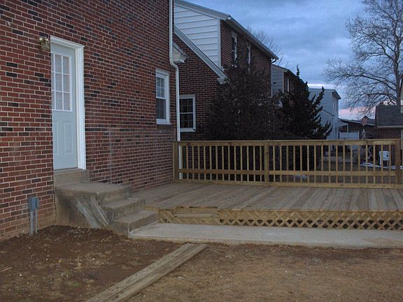 New spacious deck.
