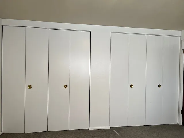 Closets in bedroom