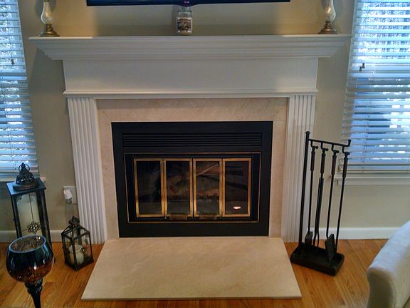 Marble Woodburning Fireplace