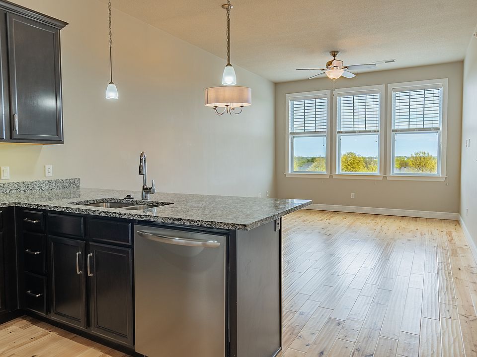 Kitchen with Granite Island and Open Layout