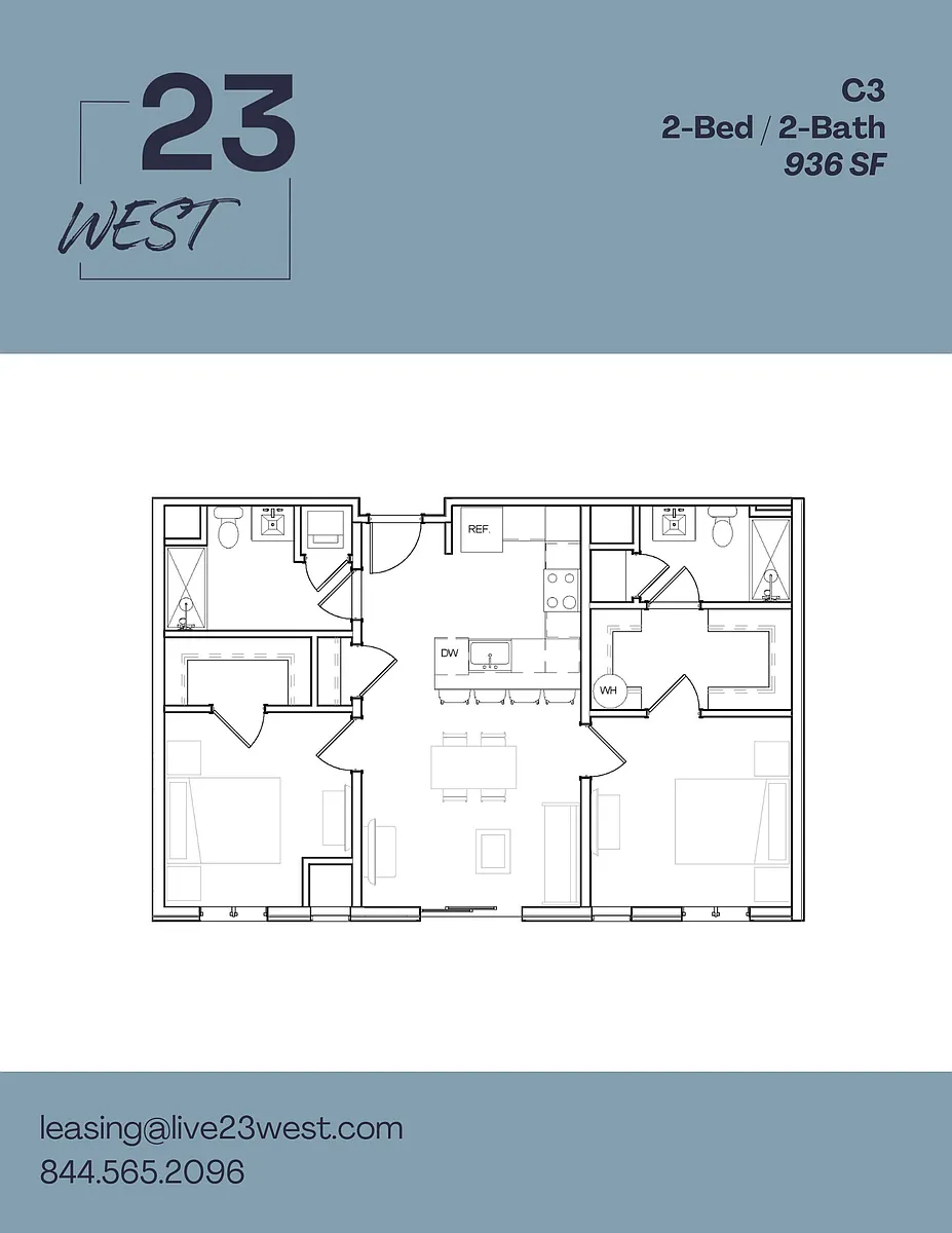Floor plan C3 - 2 Bed 2 Bath