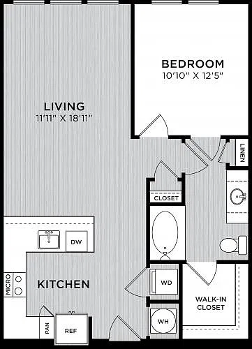 Floor plan One Bedroom