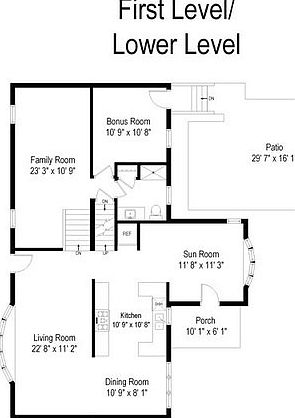 Floorplan - First and lower level