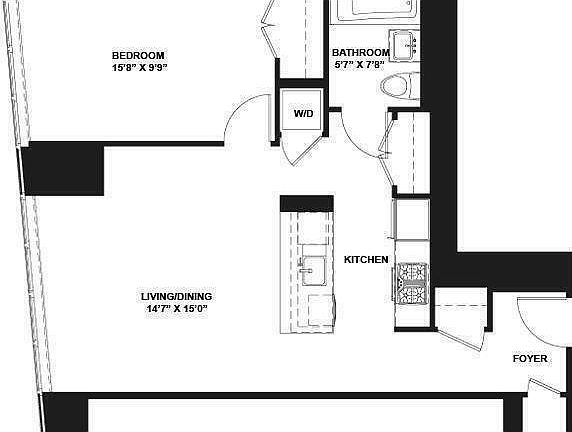 2nd image of 1 Northside Piers APT 3C