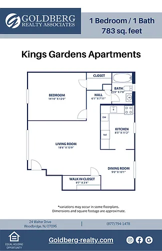 Floor plan One Bedroom