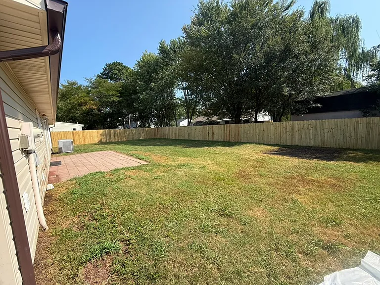 Fenced Back Yard.