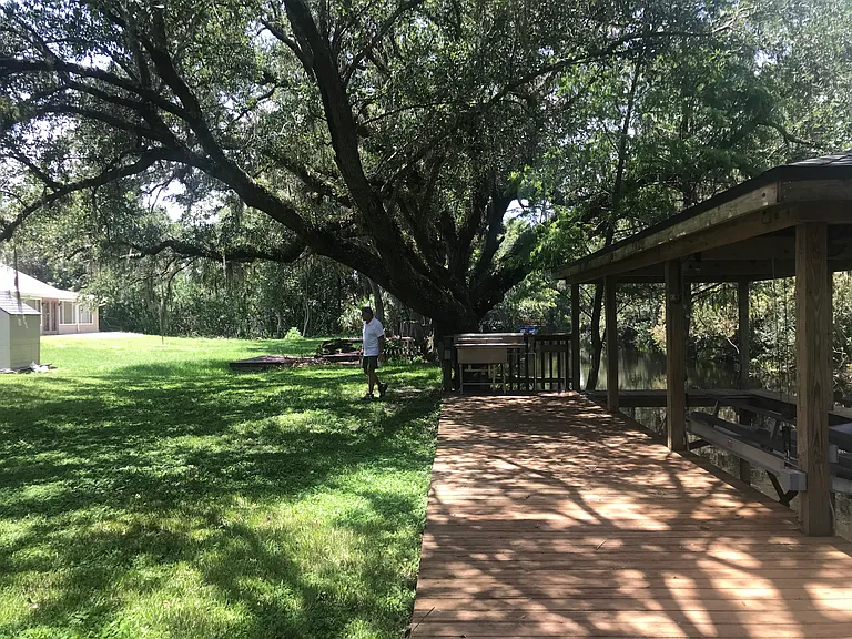 Large backyard