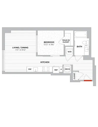 Floor plan Studio-S03 West