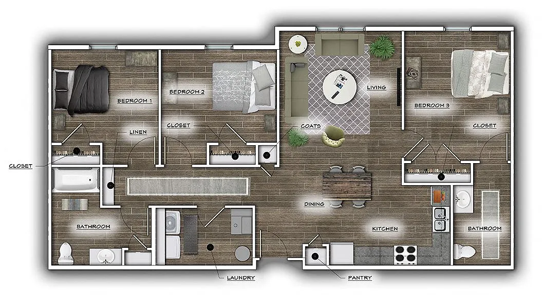 Floor plan 3 Bedrooms