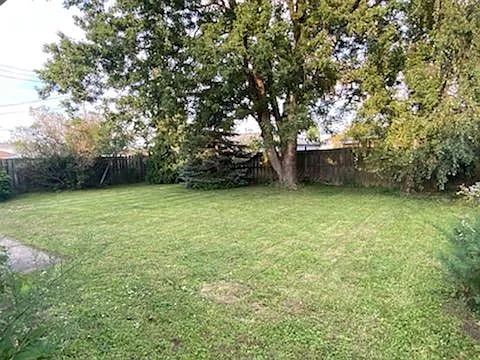 Fenced in backyard