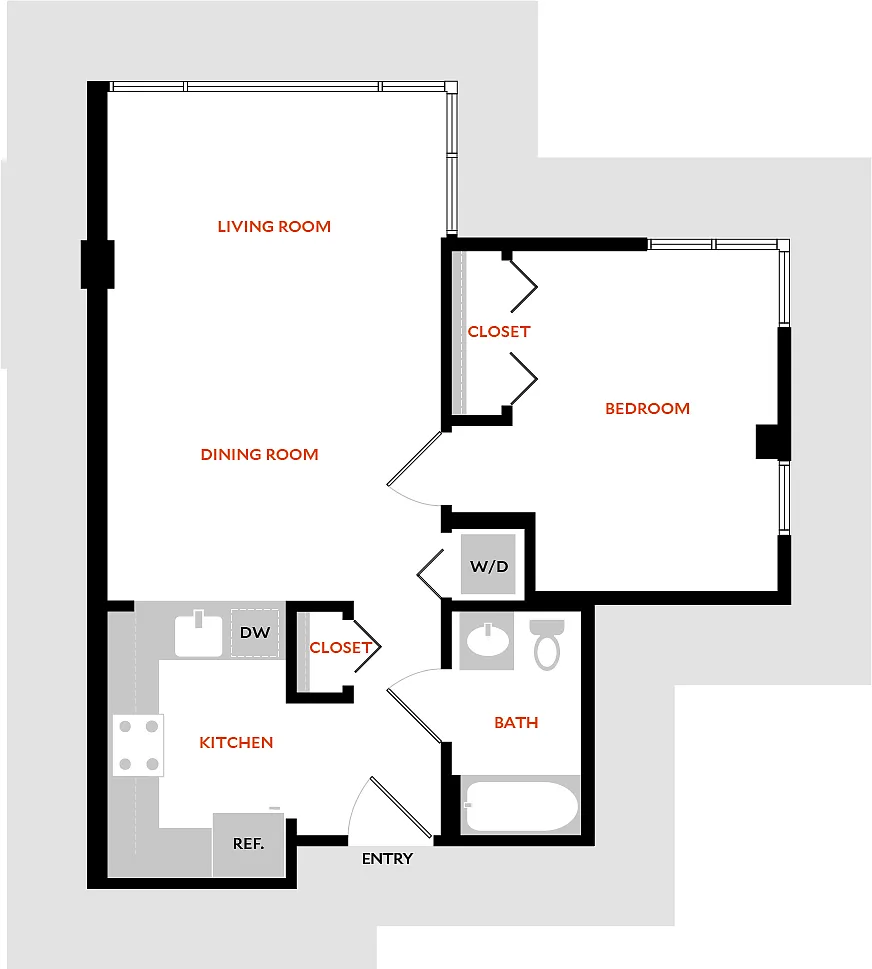 Floor plan Plan 1B