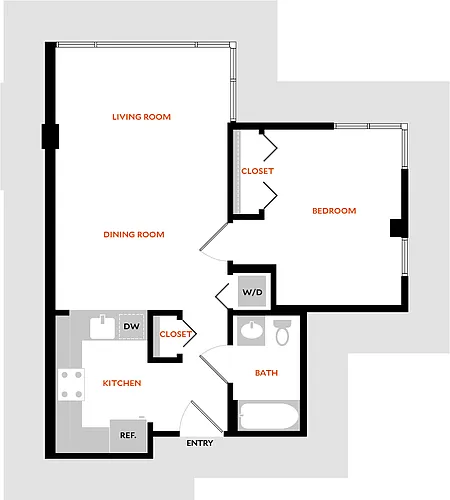 Floor plan Plan 1B