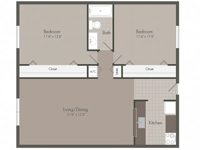 Floor plan 2 Bedroom