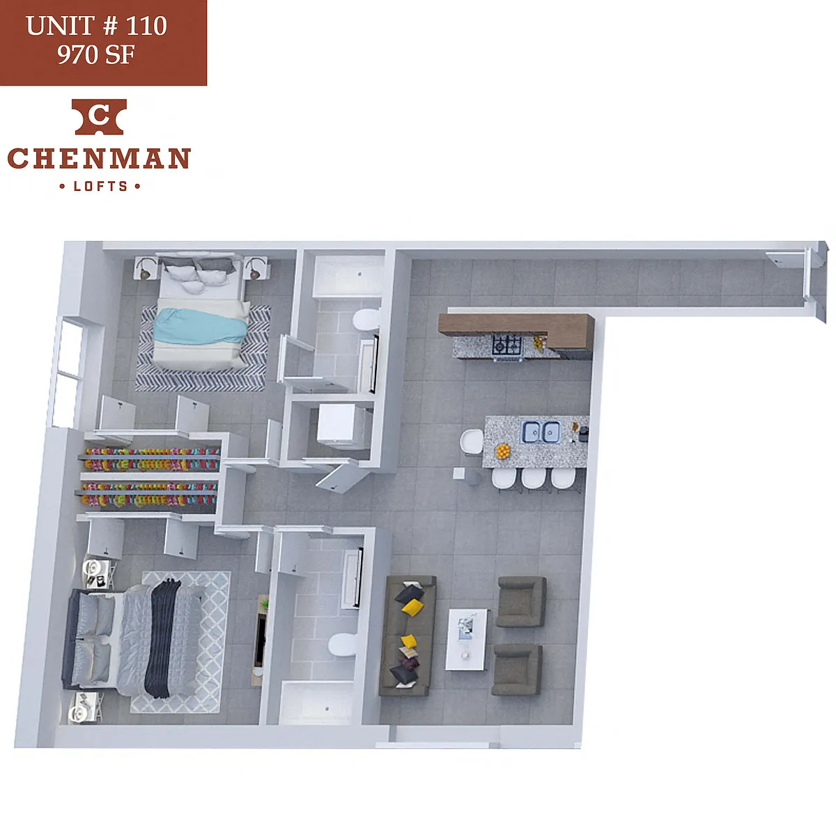 Floor plan Chenman Lofts 110