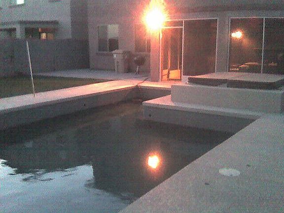Back from poolside