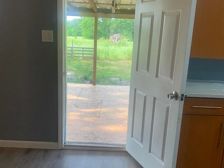 Backyard with access to the 2 acre land
